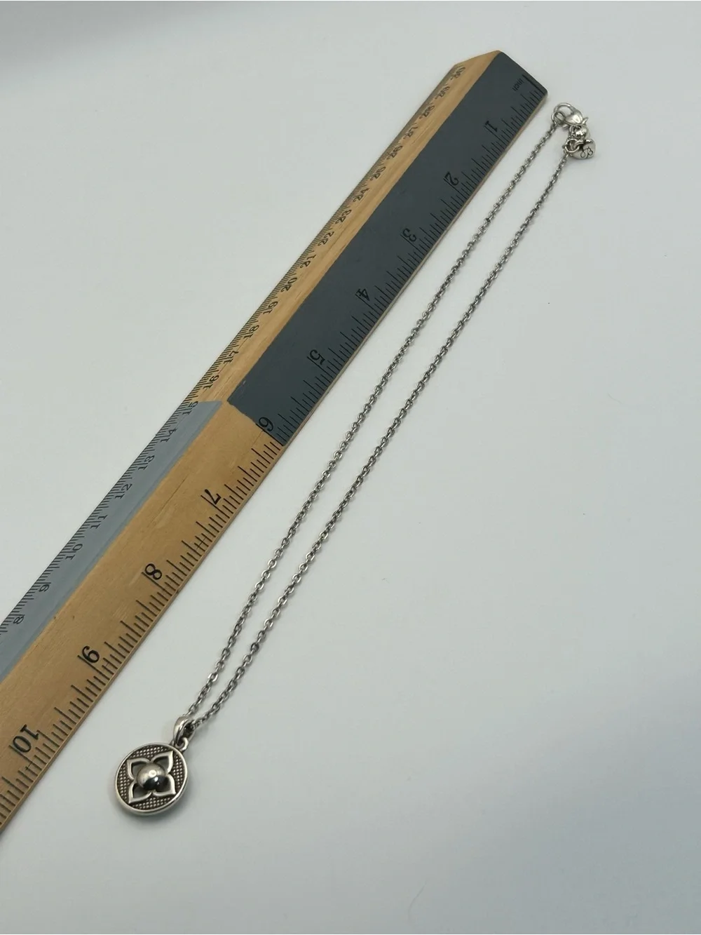 Brighton Ducale Necklace Round Pendant Clear Crystal Silver Plated 18